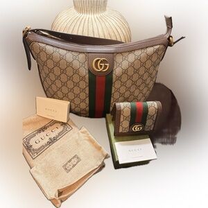Gucci Ophidia Collection GG Hobo & Wallet Bundle Deal